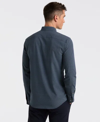 Perry Ellis Men's Slim Fit Geometric Print Shirt In Blue