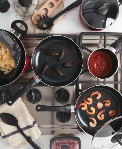 Basic Essentials Nonstick Aluminum 20-pc. Cookware Set In Red