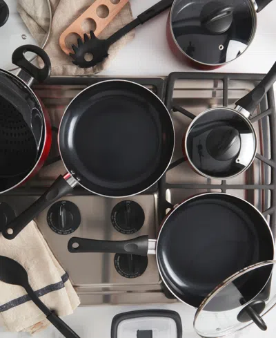 Basic Essentials Nonstick Aluminum 20-pc. Cookware Set In Red