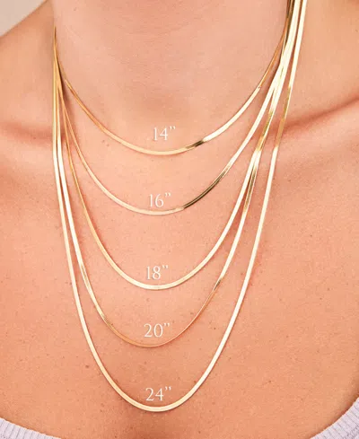 Sterling Forever Thin Herringbone Chain In Gold