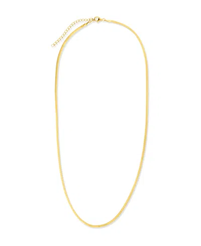 Sterling Forever Thin Herringbone Chain In Gold