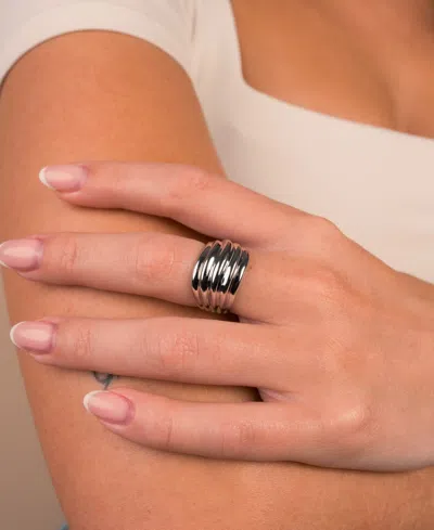 Sterling Forever Skylar Layered Statement Ring In Silver