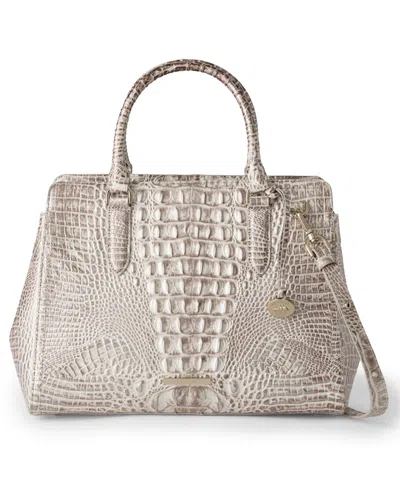 Brahmin Finley Medium Leather Satchel Bag In Pattern