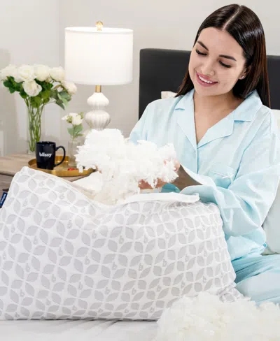 Blissy Signature Crescent Adjustable Pillow, Queen In White