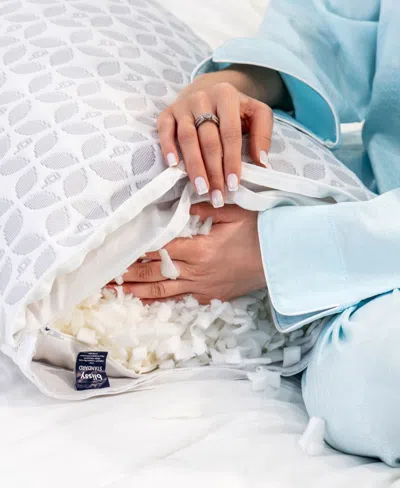 Blissy Signature Crescent Adjustable Pillow, King In White