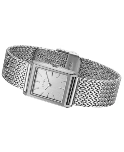 Breda Virgil Tethered Mesh Strap Watch, 20mm In Silver