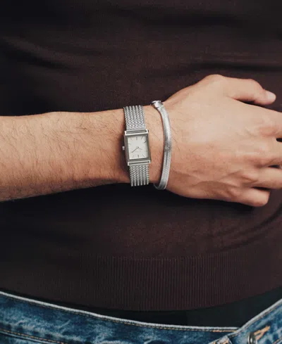 Breda Virgil Tethered Mesh Strap Watch, 20mm In Silver
