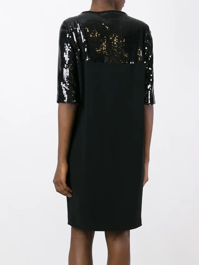 Shop Boutique Moschino Sequin Embellished Panel Dress