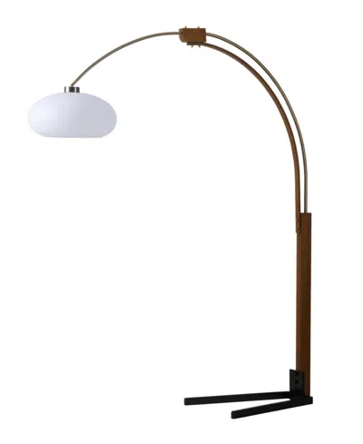 Nova Of California 84" Wood Morelli Lucite Arc Floor Lamp In Multi