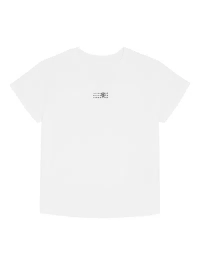 Mm6 Maison Margiela Mm6 By Maison Margiela Numeric Cotton Jersey T-shirt In White