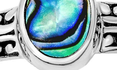 Samuel B. Sterling Silver Oval Abalone Ring In Multi