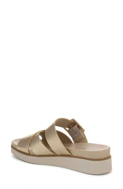 Lifestride Getaway Platform Slide Sandal In Gold