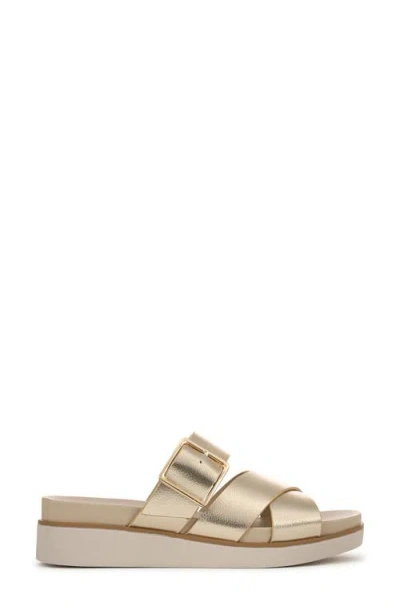 Lifestride Getaway Platform Slide Sandal In Gold