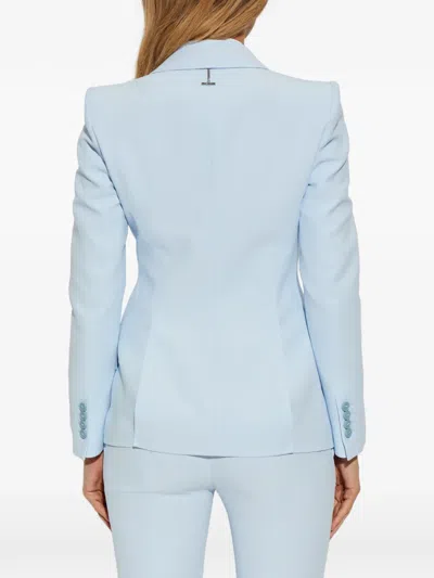 Alexander Mcqueen Tailored Jacket Back Vent Front Flap Pockets In Blue
