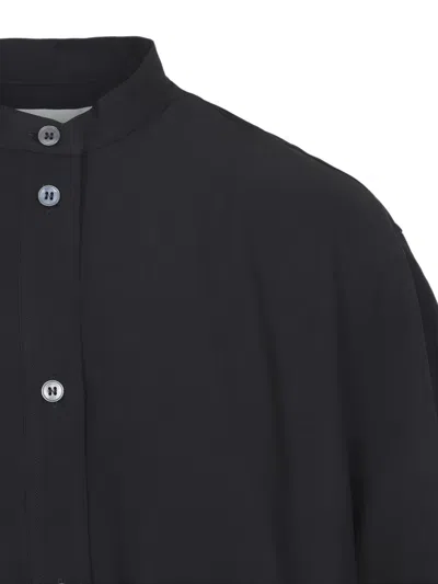 搭扣中长衬衫裙