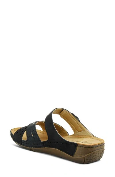 Flexus By Spring Step Denia Slide Sandal In Black