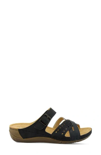Flexus By Spring Step Denia Slide Sandal In Black