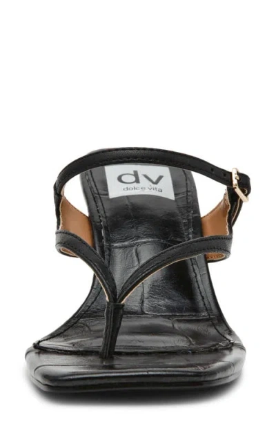 Dolce Vita Dv By  Lisette Block Heel Slide Sandal In Black