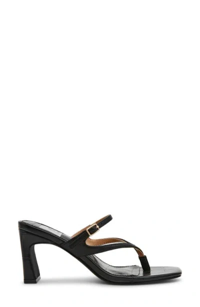 Dolce Vita Dv By  Lisette Block Heel Slide Sandal In Black