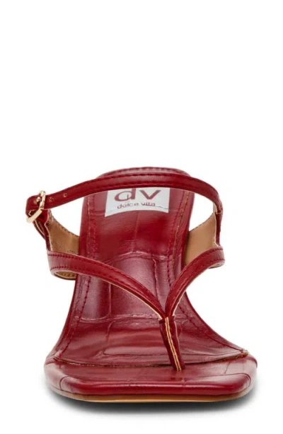 Dolce Vita Dv By  Lisette Block Heel Slide Sandal In Red