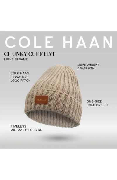 Cole Haan Chunky Cuff Beanie In Brown