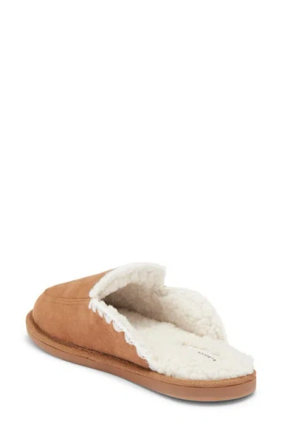 Rebecca Minkoff Blake Faux Shearling Lined Scuff Slipper In Brown