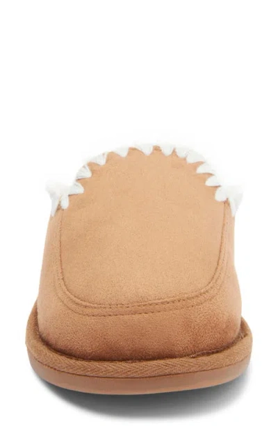 Rebecca Minkoff Blake Faux Shearling Lined Scuff Slipper In Brown