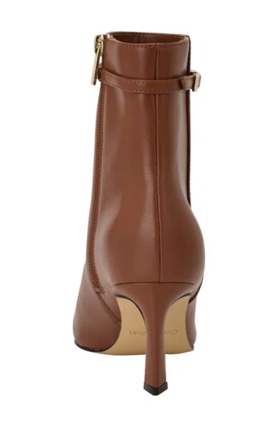 Calvin Klein Alenna Pointed Toe Bootie In Brown