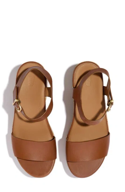 Fitflop Platfforms Ankle Strap Platform Wedge Sandal In Brown