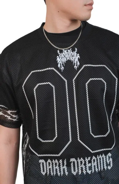 Brooklyn Cloth Midnight Dark Dreams Mesh Jersey In Black