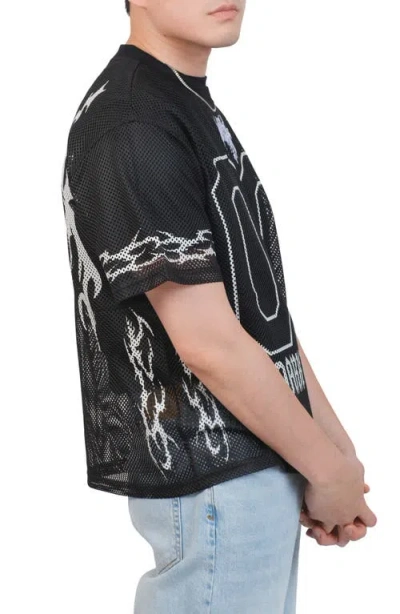 Brooklyn Cloth Midnight Dark Dreams Mesh Jersey In Black