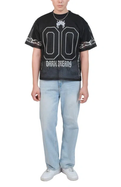 Brooklyn Cloth Midnight Dark Dreams Mesh Jersey In Black