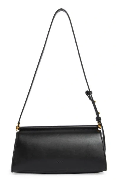 Bcbg Sleek Angled Shoulder Bag In Black