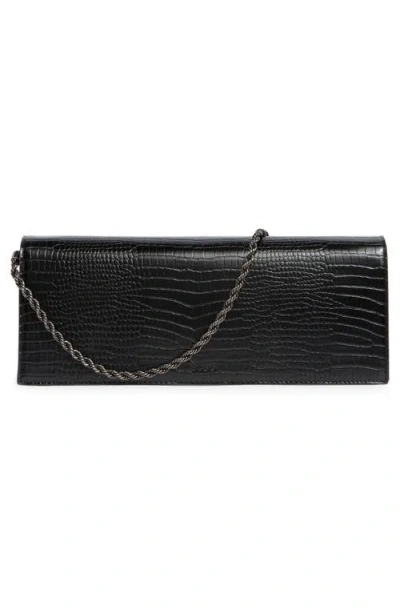 Bcbg Chain Strap East/west Clutch In Black