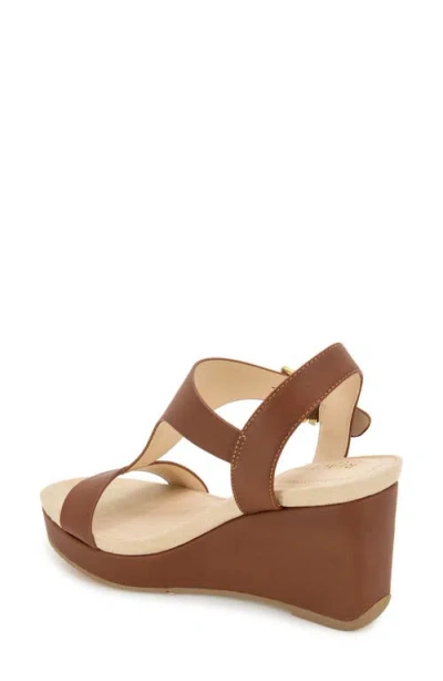 Reaction Kenneth Cole Card Platform Wedge Sandal In Brown