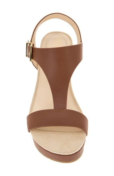Reaction Kenneth Cole Card Platform Wedge Sandal In Brown