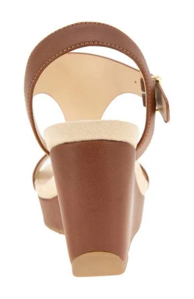 Reaction Kenneth Cole Card Platform Wedge Sandal In Brown