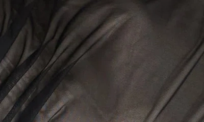 Donna Morgan Long Sleeve Illusion Mesh Minidress In Multi