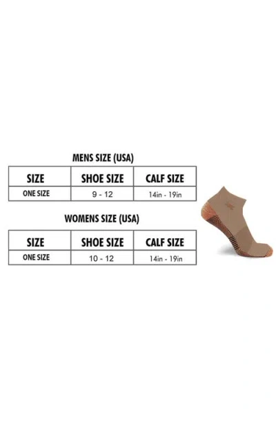 Extreme Fit 3-pack Copper Infused Ankle Length Compression Socks In Brown