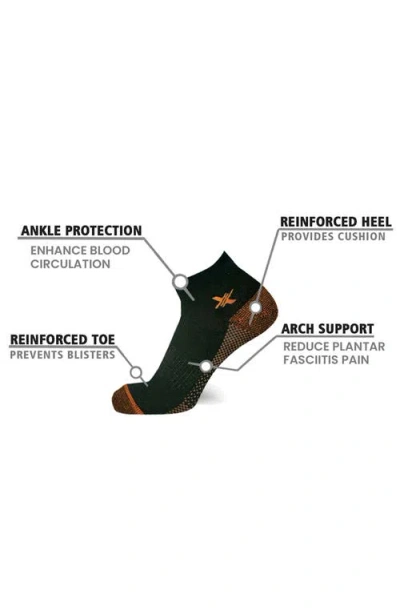 Extreme Fit 3-pack Copper Infused Ankle Length Compression Socks In Multi
