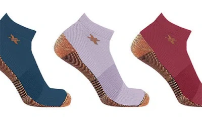 Extreme Fit 3-pack Copper Infused Ankle Length Compression Socks