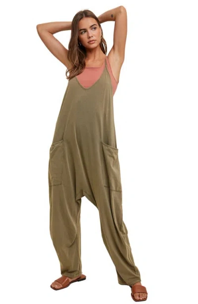 Wishlist Oversize Knit Jumpsuit In Brown