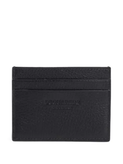 Dsquared2 Rebels Embossed Card Holder In Black