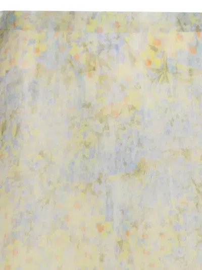 Alberta Ferretti Floral-print Midi Skirt In Multi