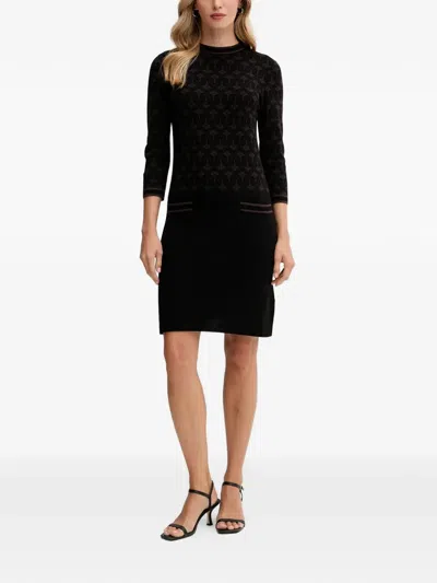 Joop Klamie Patterned Mini Dress In Black
