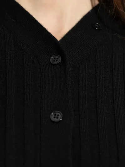 Iro Button Ribbed Sweater In Black
