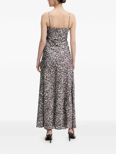 Joop Delci Animal-print Maxi Dress In Neutral