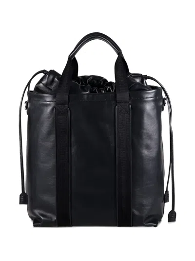 Fendi Flux Drawstring-closure Tote Bag In Black