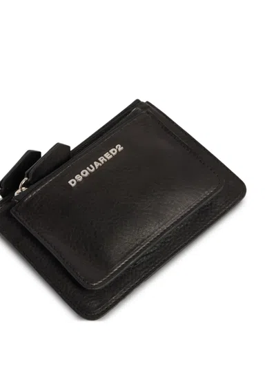 Dsquared2 Logo-lettering Wallet In Black