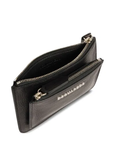 Dsquared2 Logo-lettering Wallet In Black